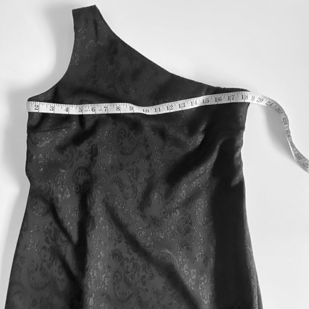 Jones New York One Shoulder Shimmer Damask Dress sz 10​​​​​​​​​ - Picture 4 of 10